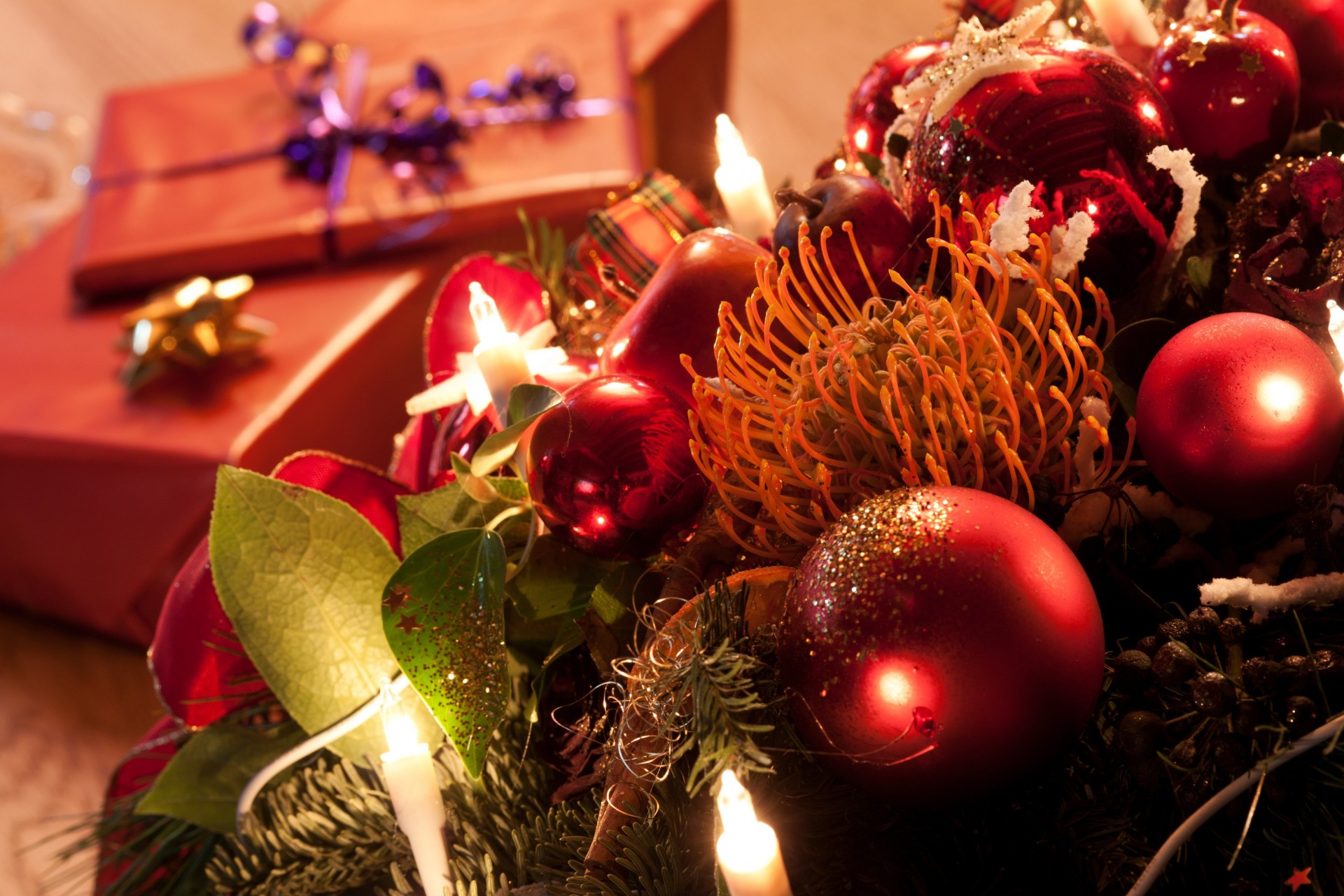 candele decorazione bellezza albero di natale buon natale nuovo anno