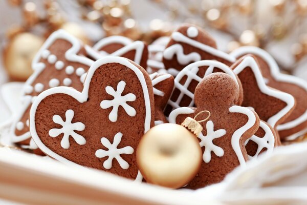 Biscuits dans le décor pour Noël