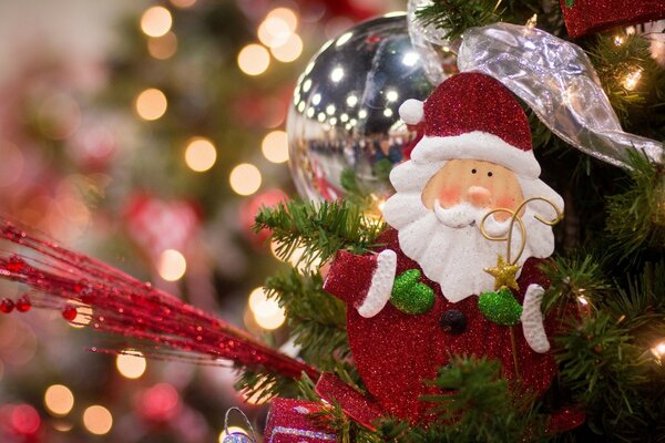 Christmas tree decoration of Santa Claus