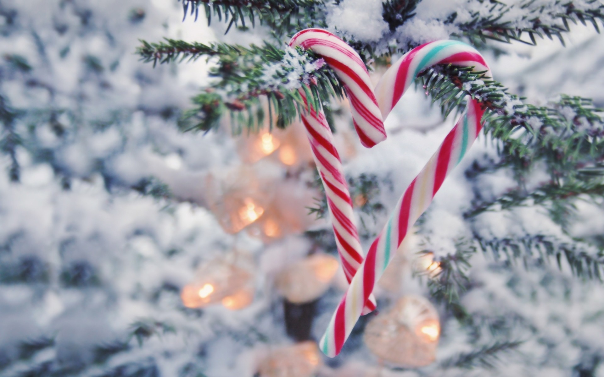 albero di natale ghirlanda neve lecca-lecca