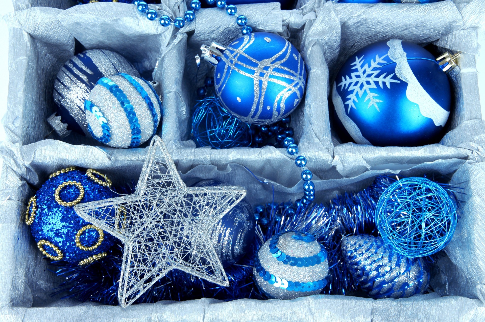 christmas new year decoration balls star box