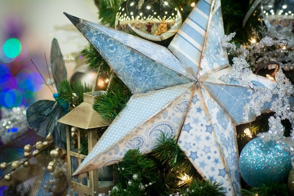 Décorations de Noël. étoile et boule