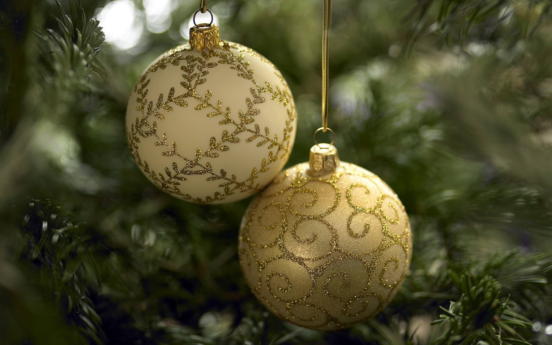 árbol de navidad bolas año nuevo oro juguetes