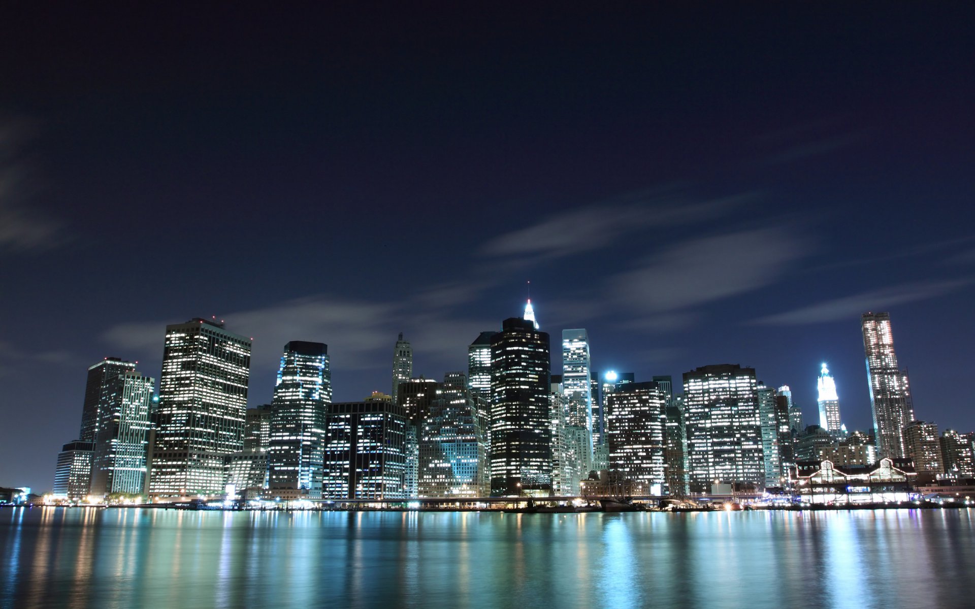 ville maison nuit eau lumières lumière océan mer vue pays pays usa états amérique