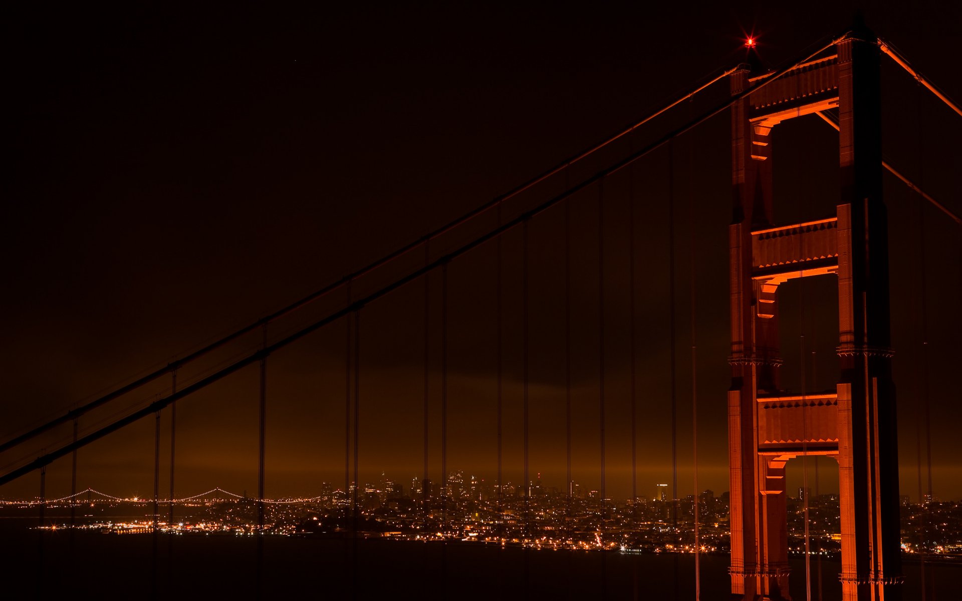 città luoghi ponti notte america vista