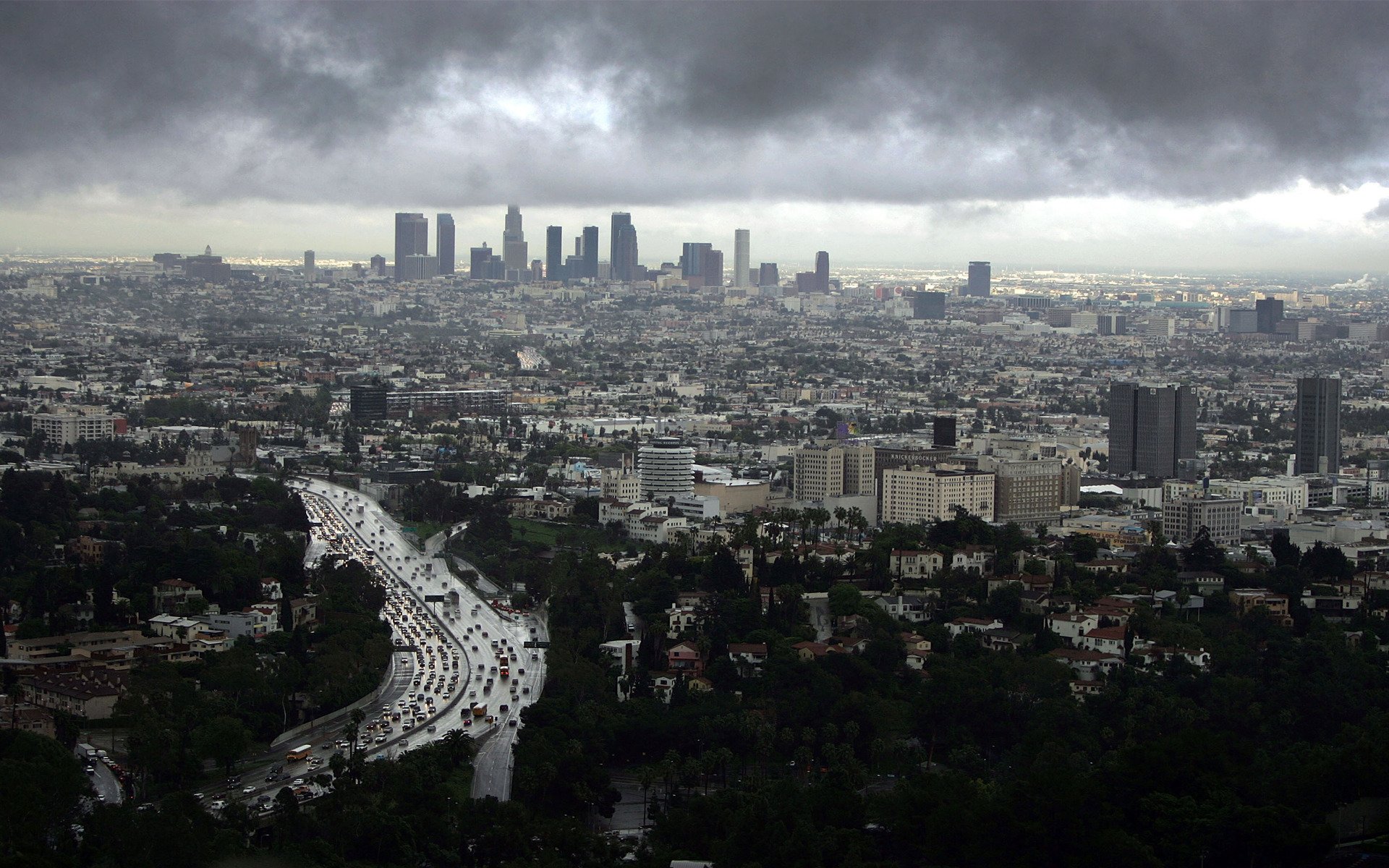 los angeles los angeles bâtiments ciel nuages