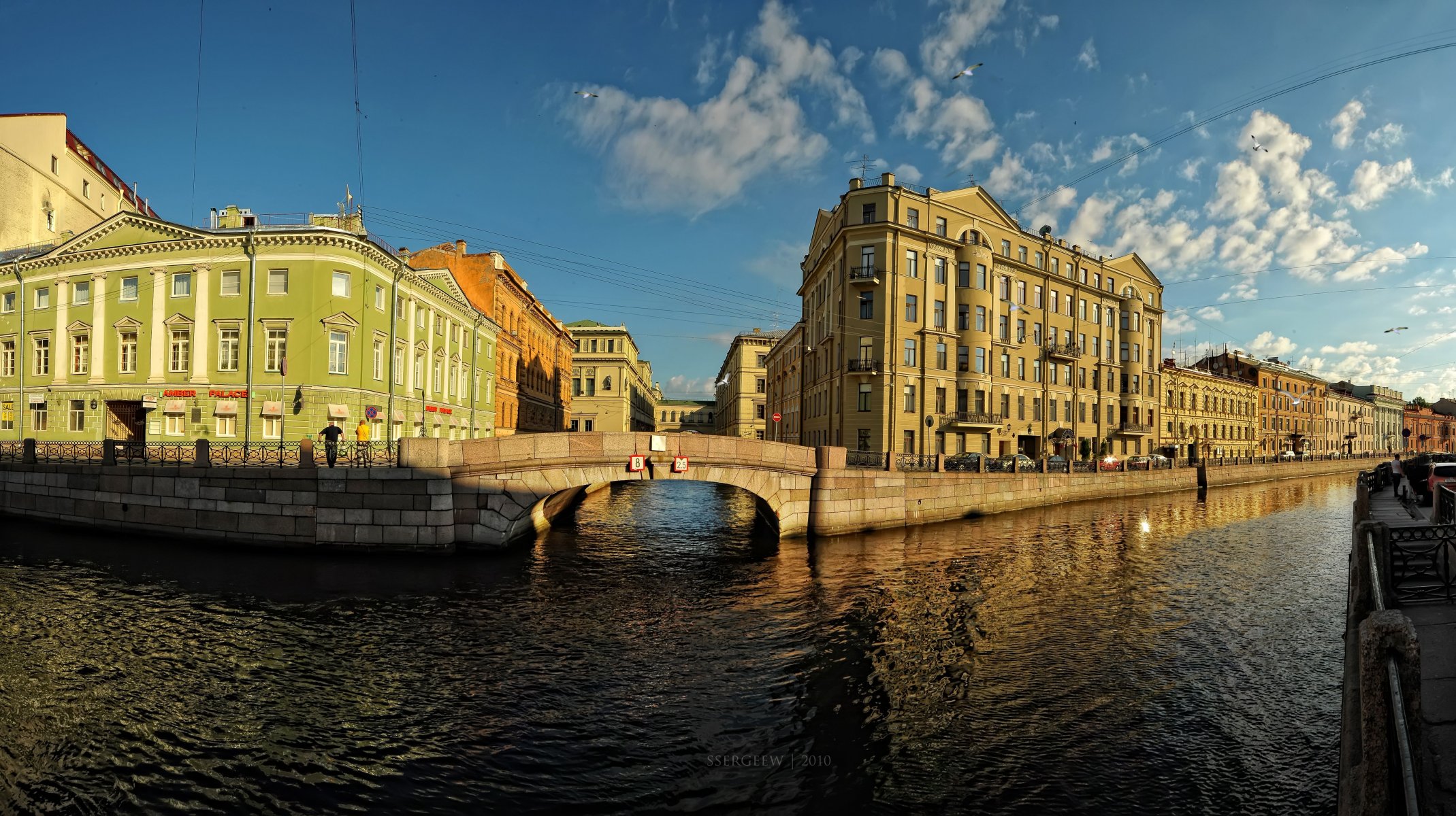 sankt petersburg serg-sergeew nabrzeże most budynki