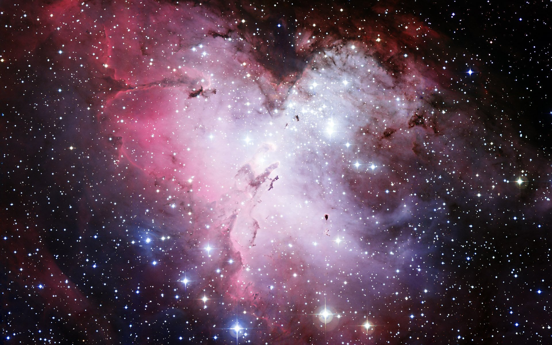 or ngc 6611 nebula eagle m16 telescope stars hubble