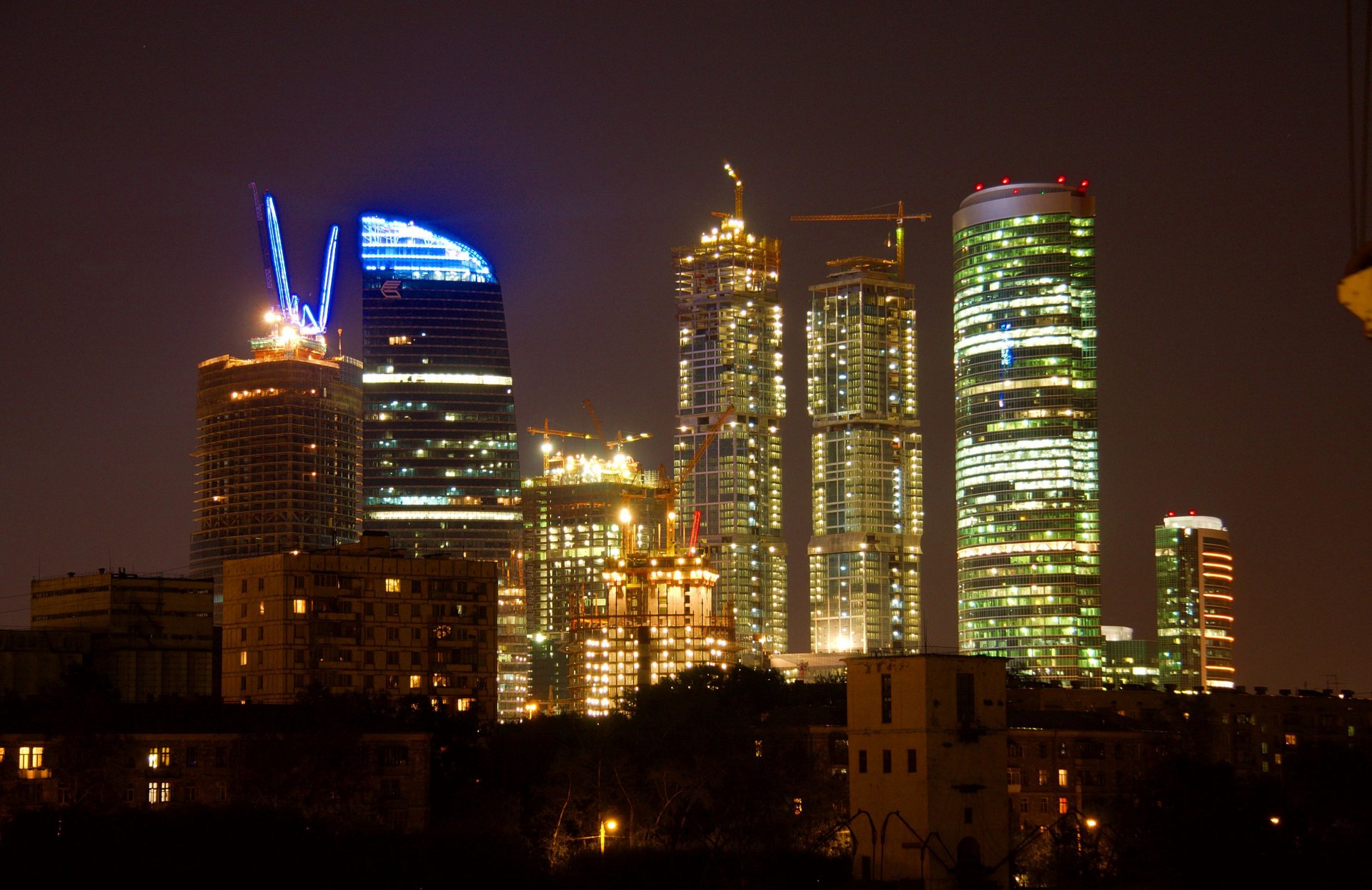 moscow night moscow city city moscow