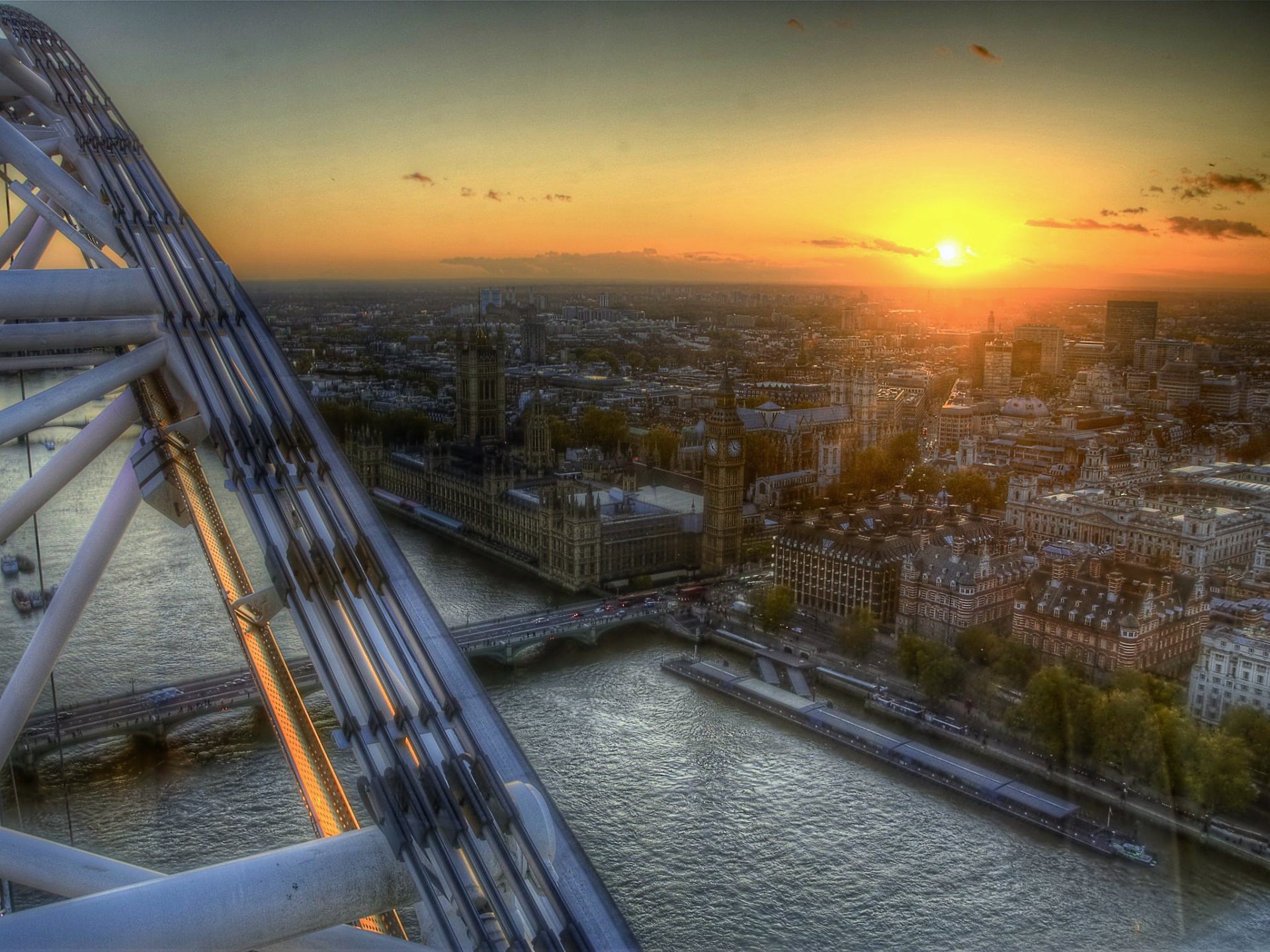 reino unido londres támesis noria vista superior