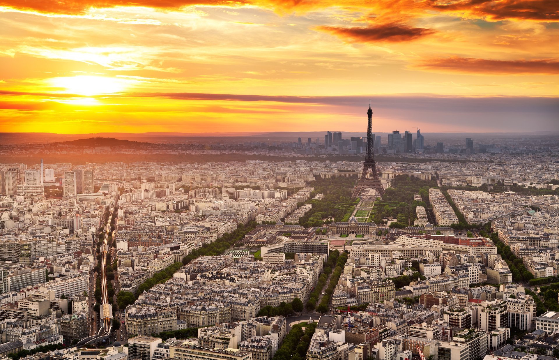 frankreich paris stadt eiffelturm himmel wolken sonnenuntergang