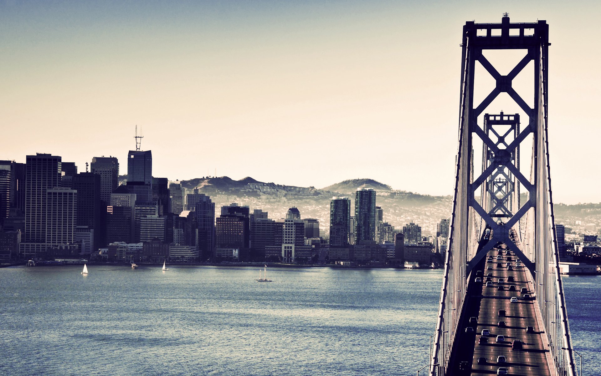 villes san francisco ponts maisons mer eau océan machines