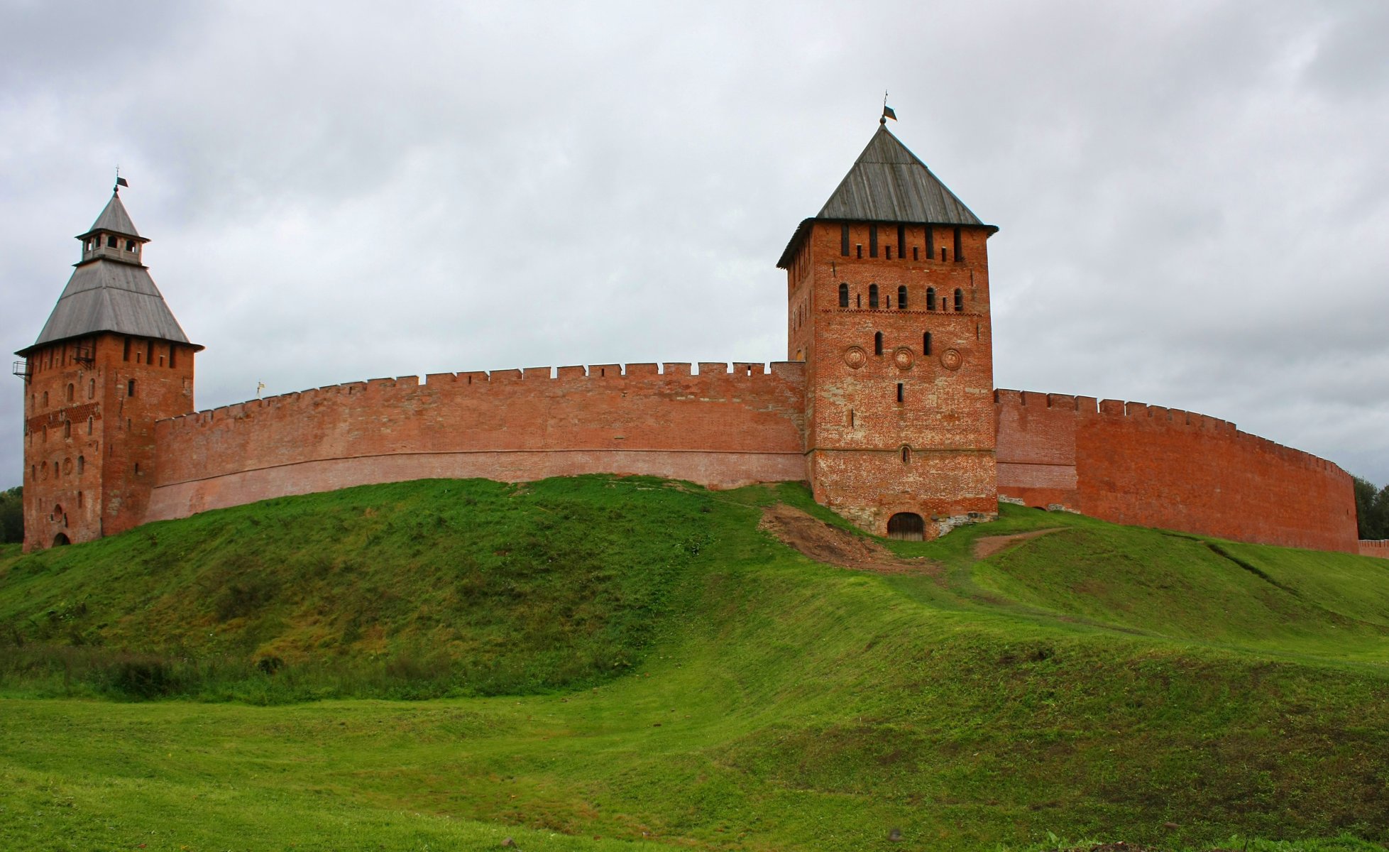 russia veliky novgorod town an ancient city the kremlin detinets tower wallpaper