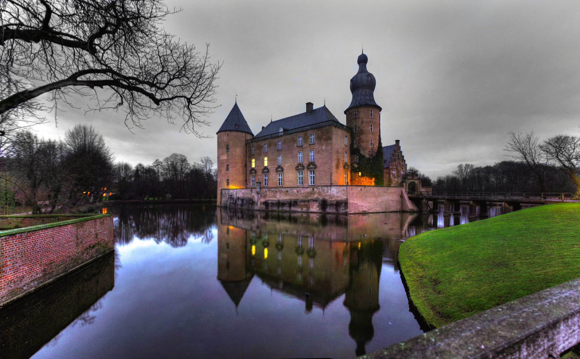 castillo cabaña alemania estanque