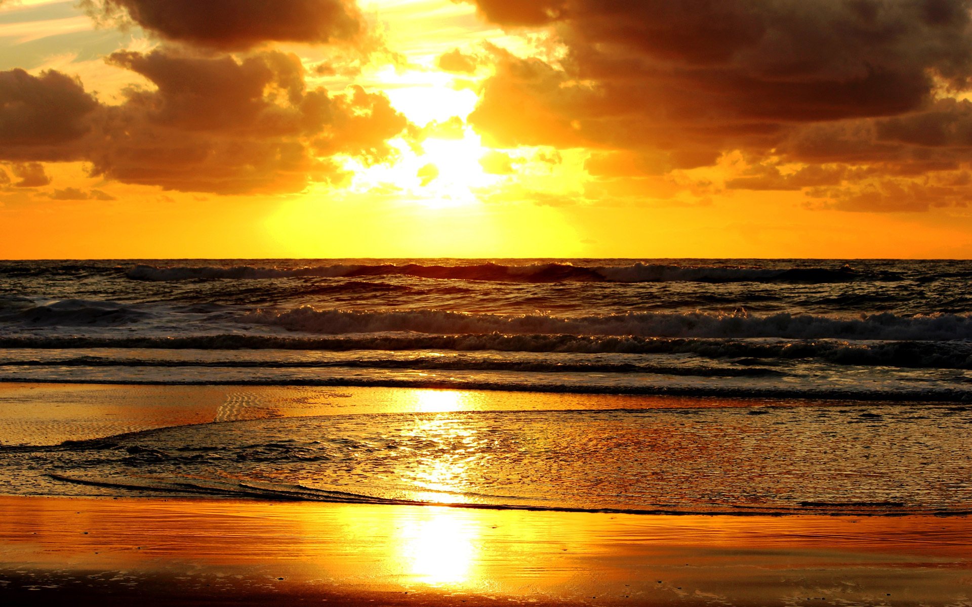 acqua onde mare sabbia riva tramonto