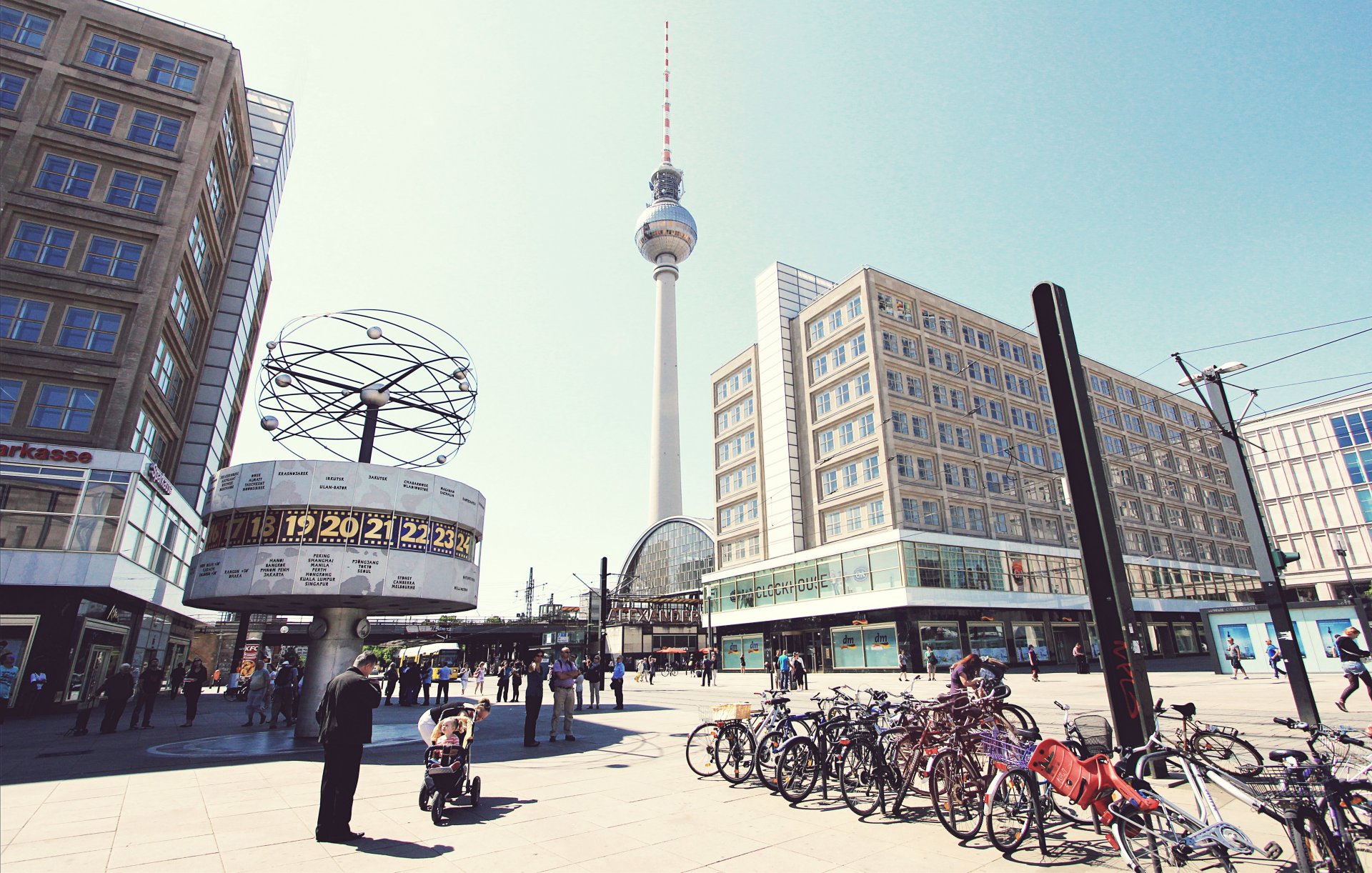 berlin alexanderplatz germany town square people