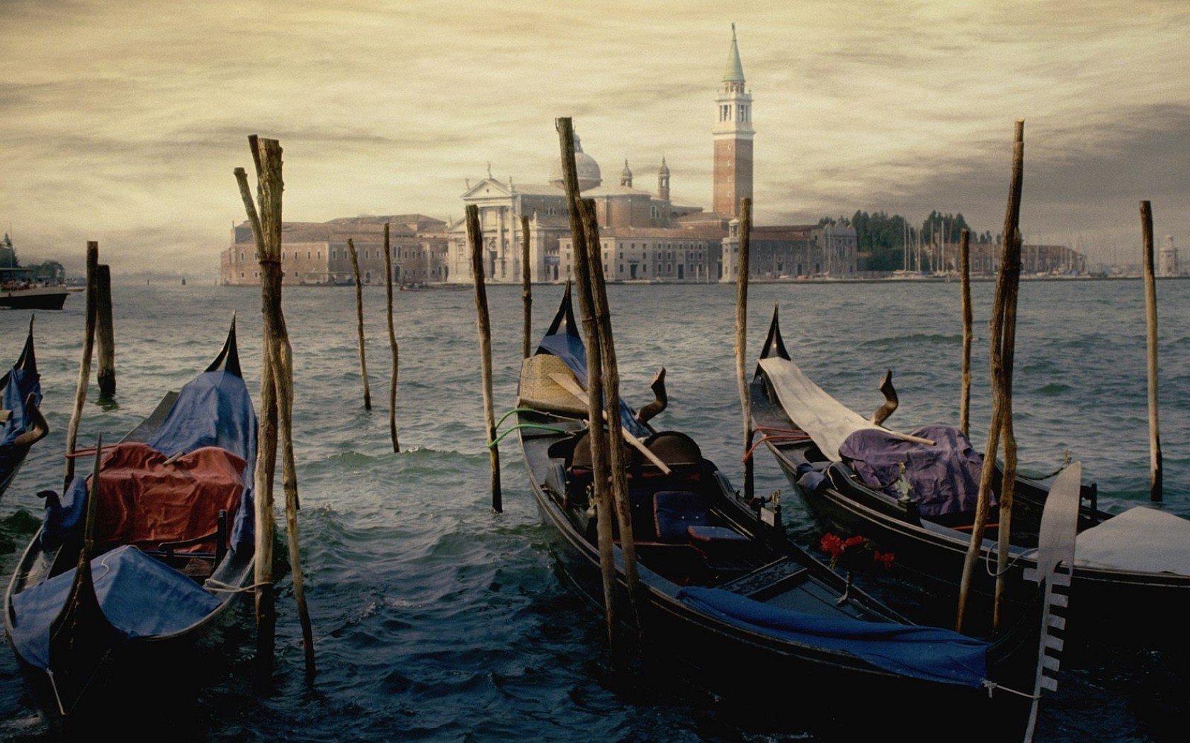 pintura dibujo arte ciudad venecia agua costa muelle gandoles edificios estructuras