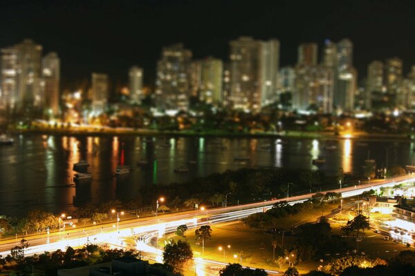 City Tent shift, lights over the main beach