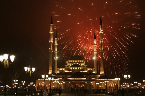 Saludo festivo en Grozny