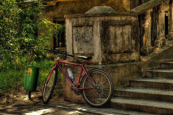 The bike is beautiful waiting for the owner