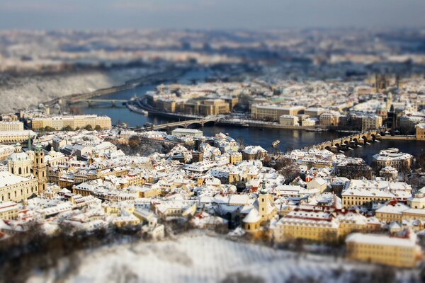 Prague vue de dessus est magnifique