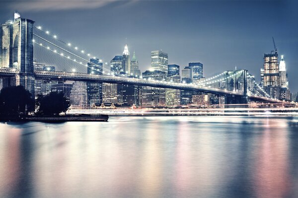 Brooklyn Bridge in fantasy style