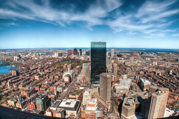 Panoramic view of the city from above