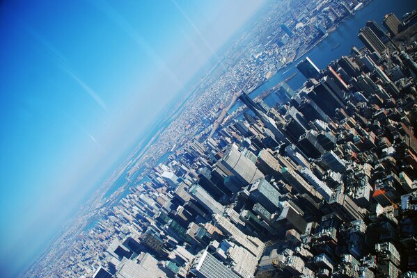 New Yorker Wolkenkratzer aus der Vogelperspektive