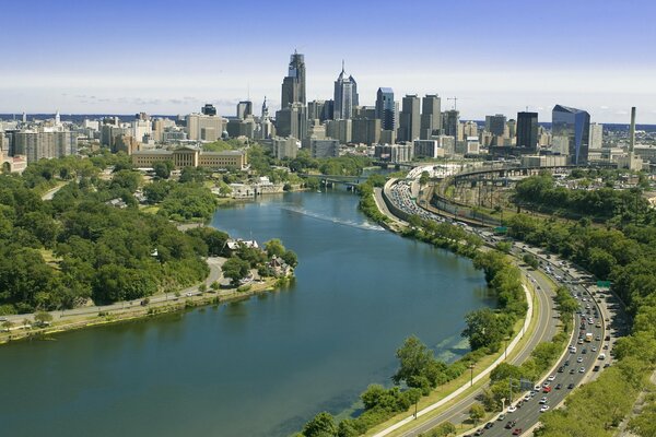 Fond de la ville américaine de Philadelphie