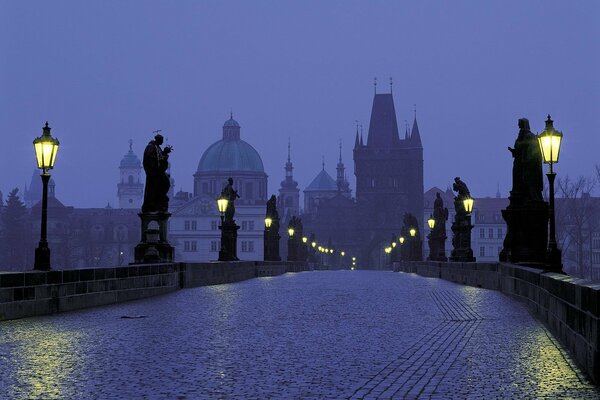 Night deserted bridge - Arab city