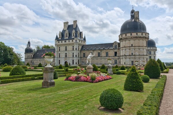 The castle of the Department of France in the summer