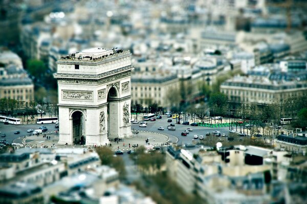 Plaza del arco de triunfo de París