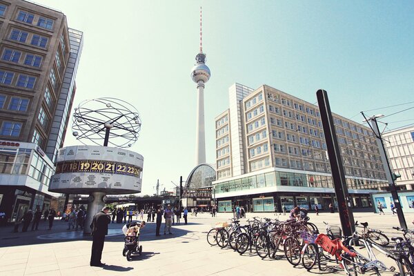 Menschen auf dem stolzen Platz in Deutschland