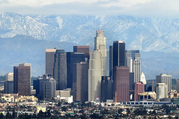 Immeubles de grande hauteur à Los Angeles aux États-Unis