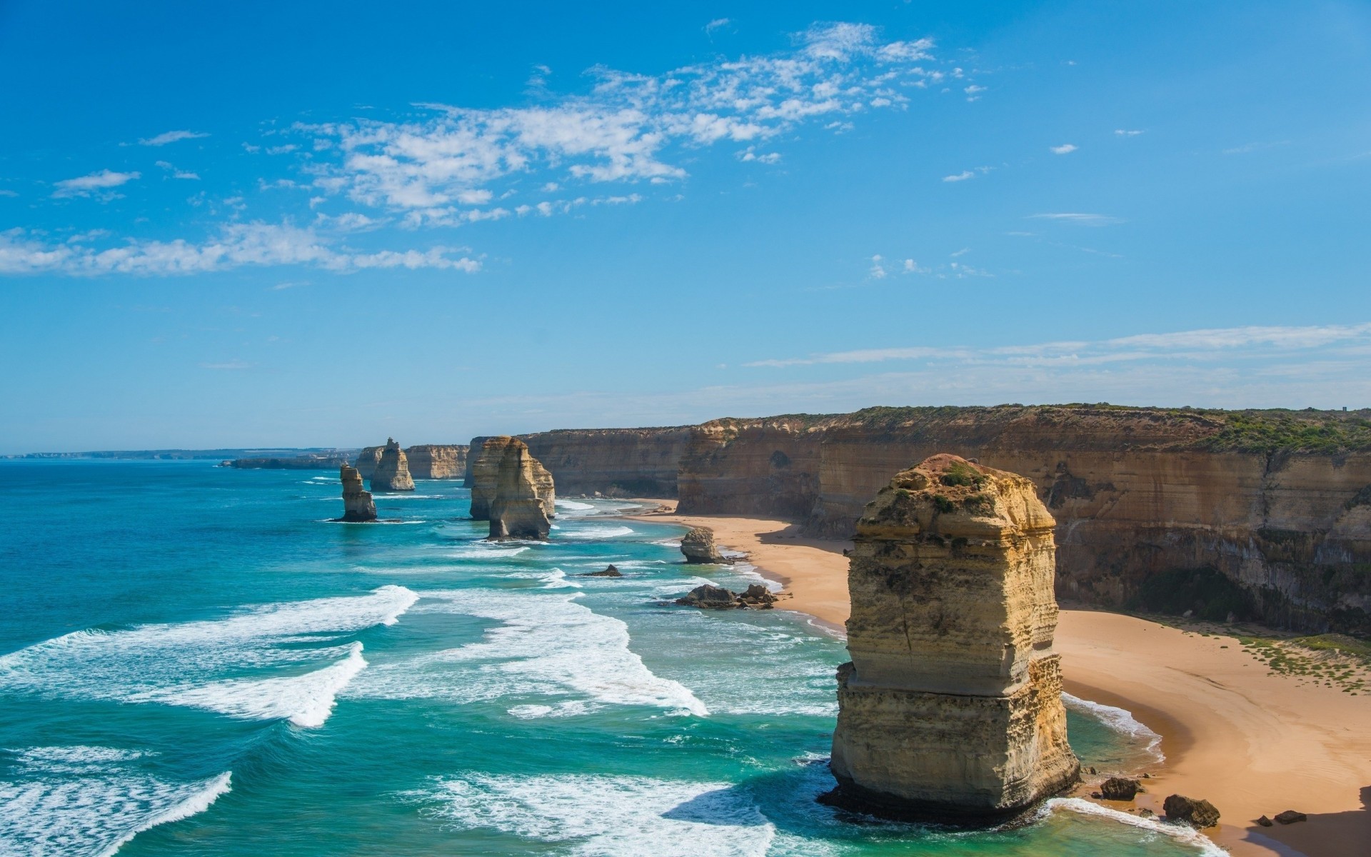 plaże australia krajobrazy przyroda skały skały