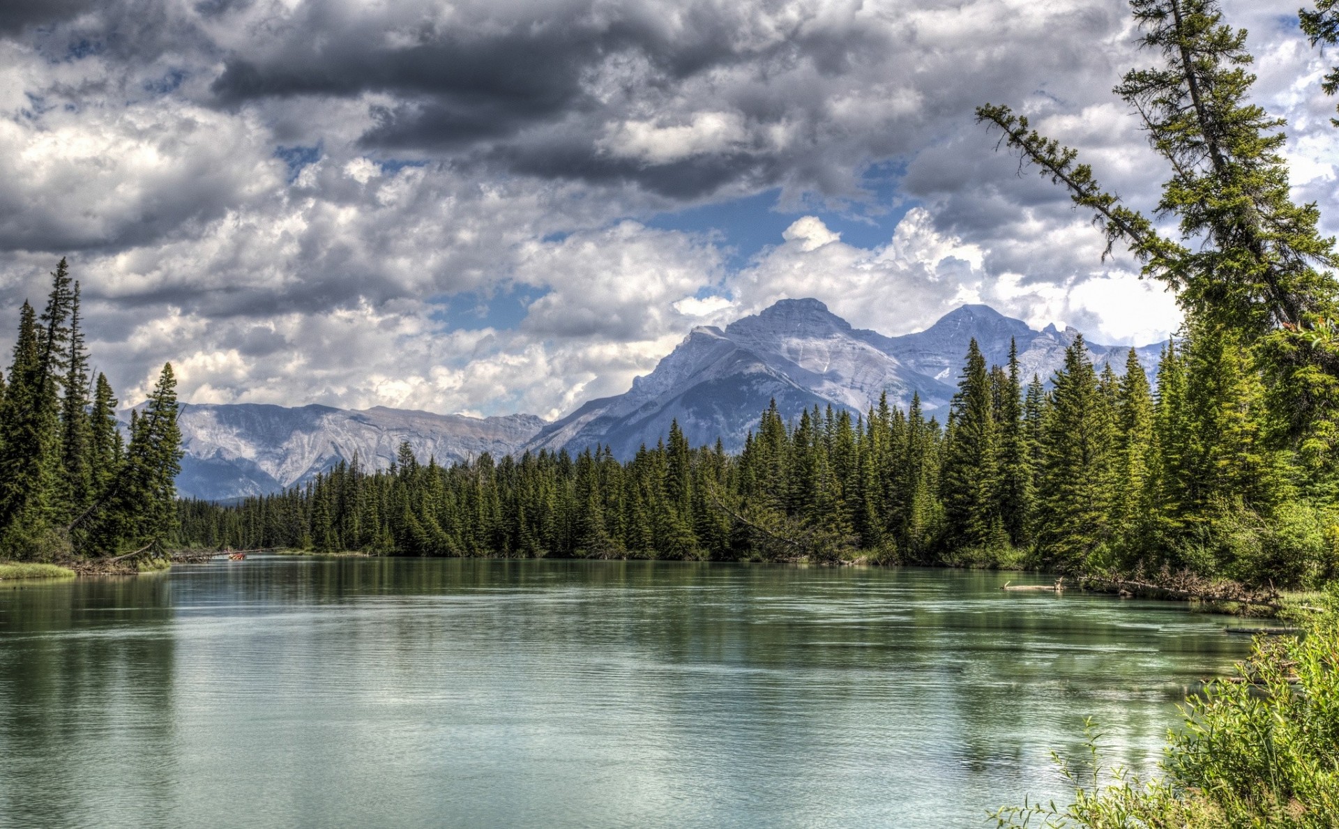 alberta see wald kanada banff-nationalpark banff vermilion-seen berge