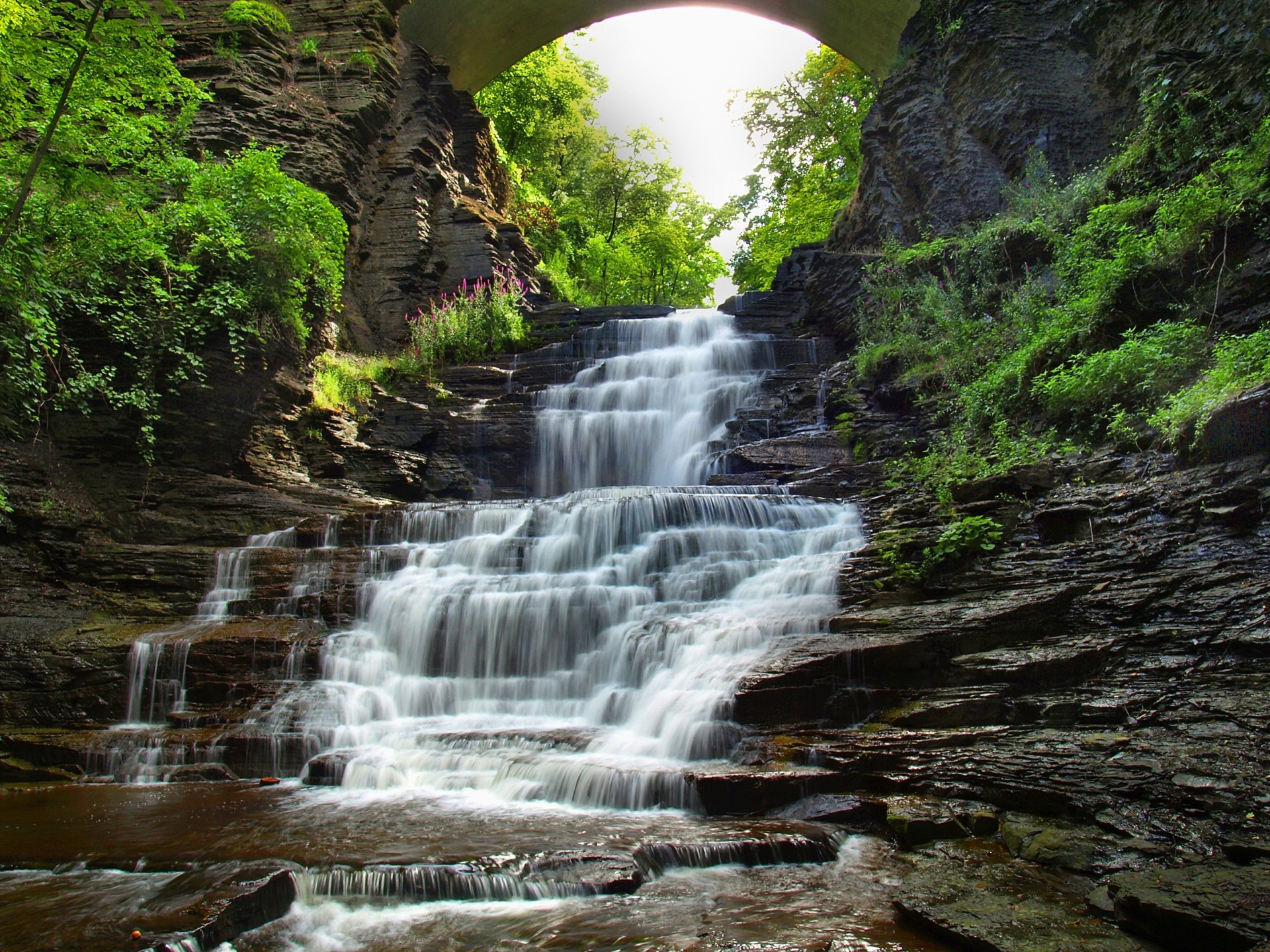 arco cascata fiume cascata