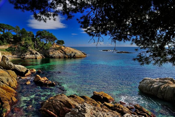 Punto panoramico con acqua trasparente dell oceano