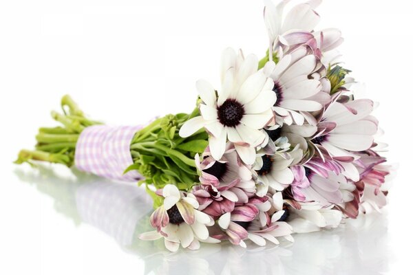 Desktop wallpaper white flowers in a bouquet