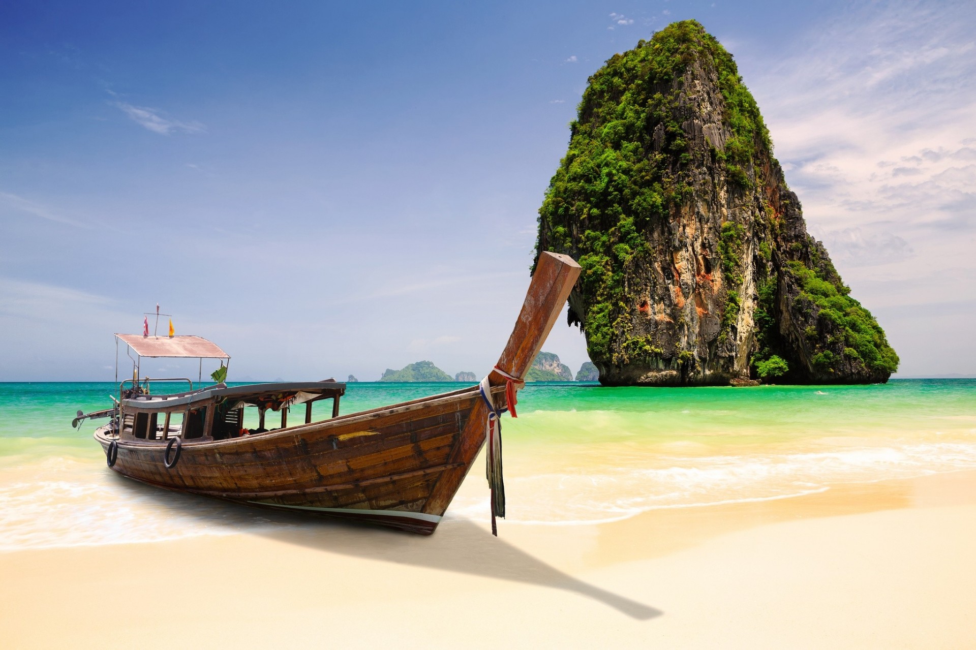 thaïlande falaises île krabi pang nga bay bateau