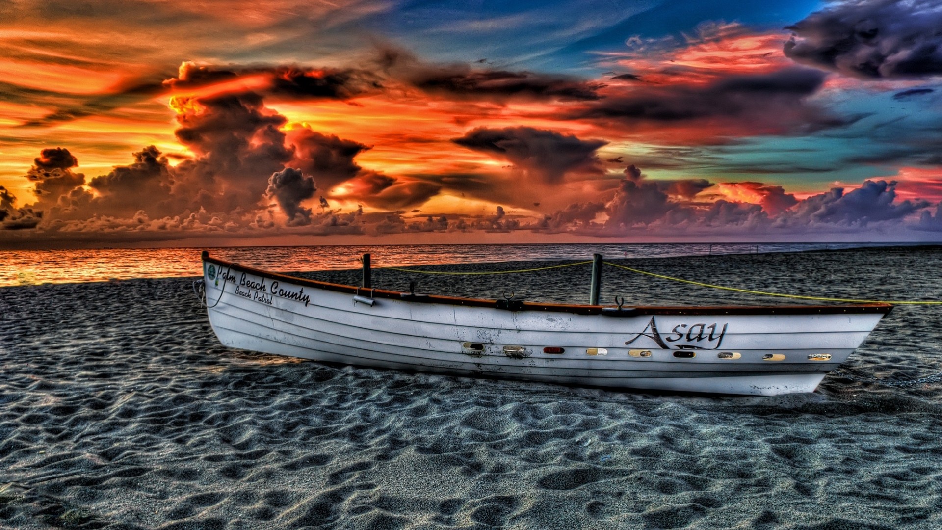 paysage coucher de soleil nature ciel nuages mer plage