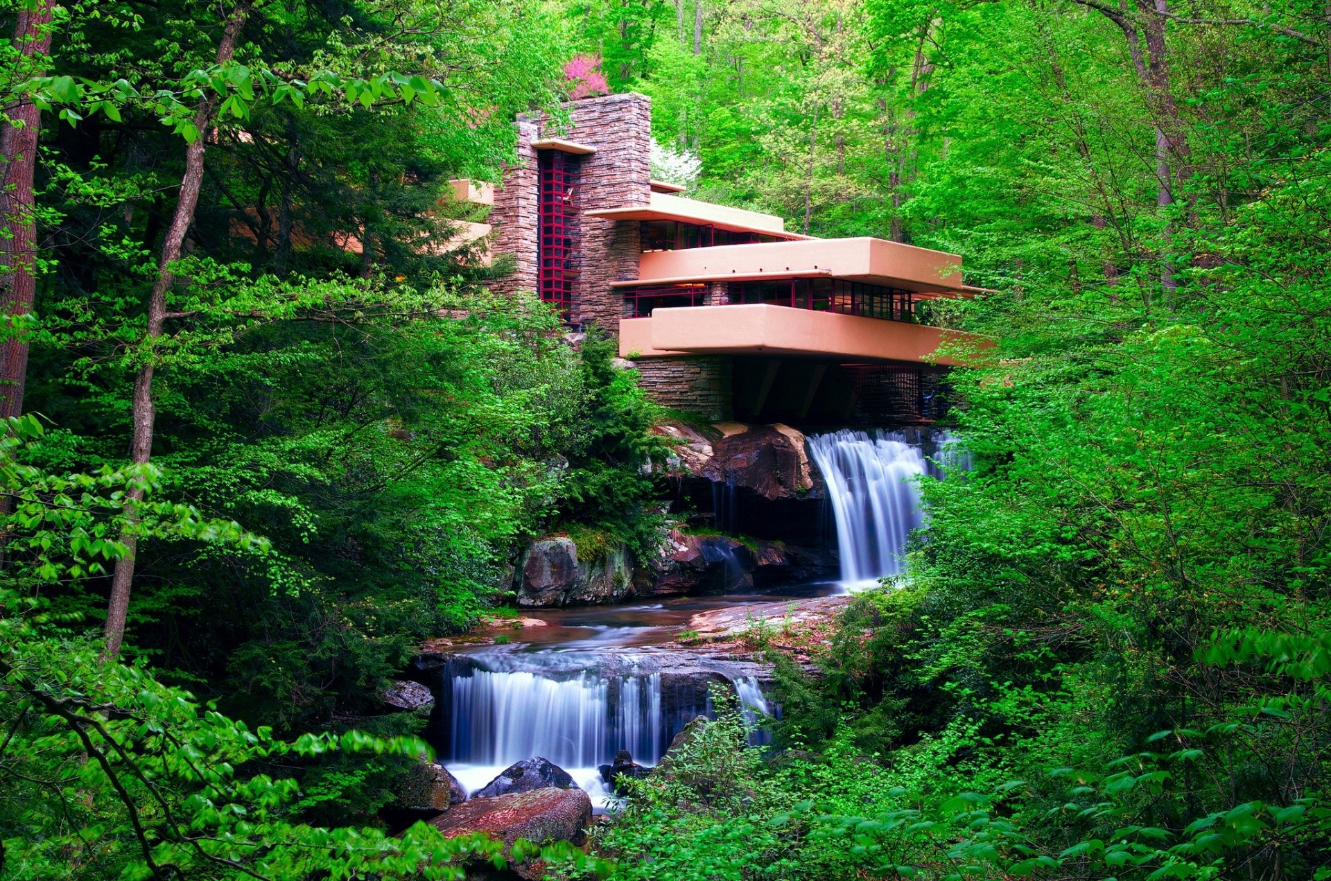 architecture nature arbres forêt maison mai printemps