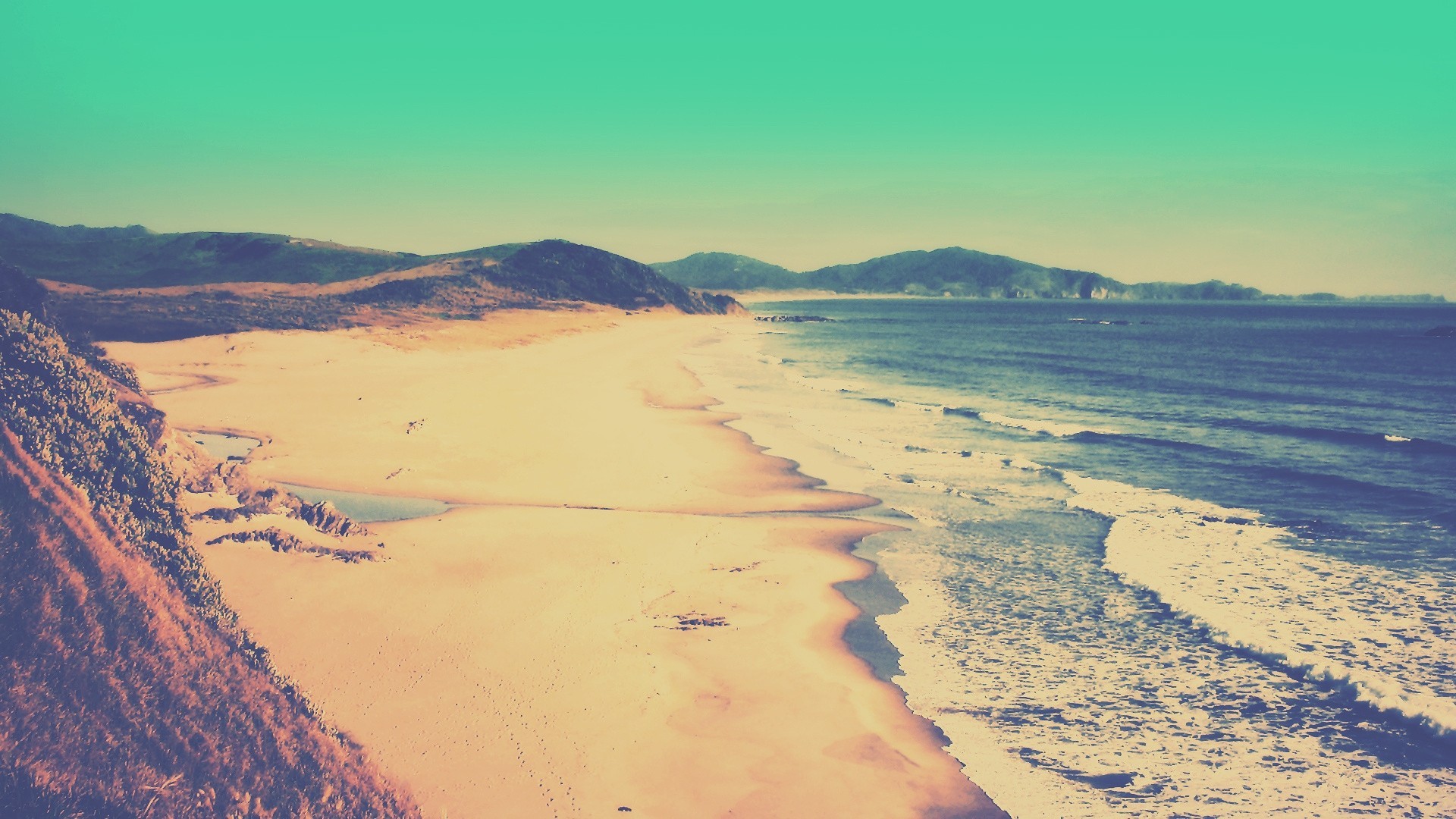 spiaggia onda cielo mare montagna sabbia