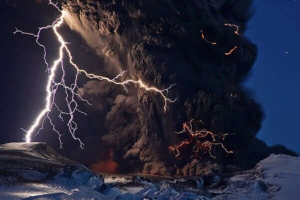 Image of the elements - volcanic eruption