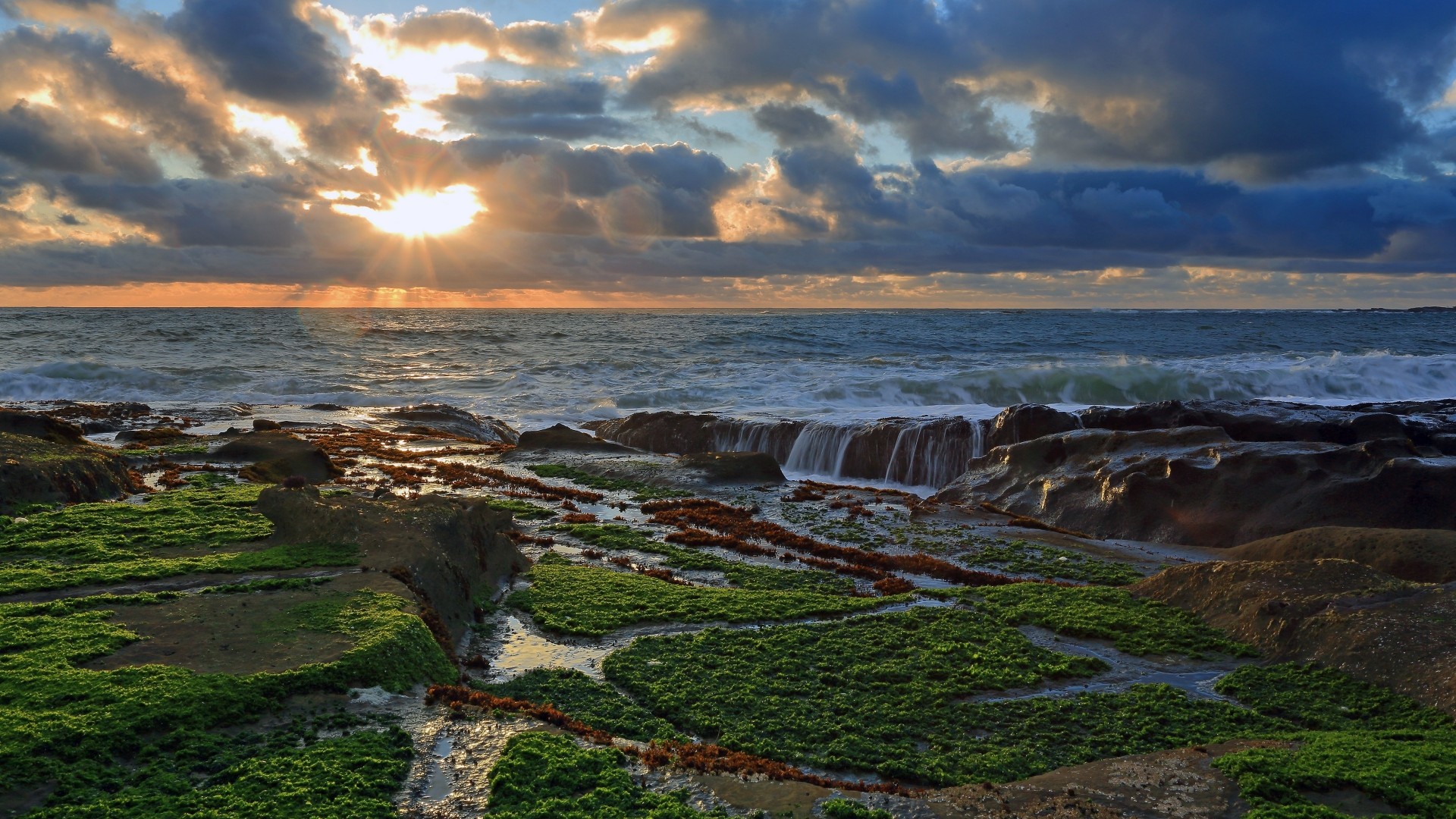 coucher de soleil paysages états-unis oregon mer oregon