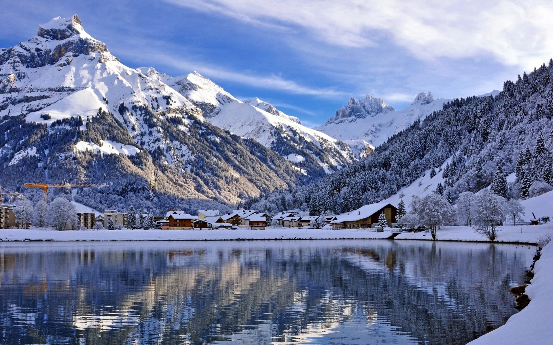 paesaggio svizzera lago montagne