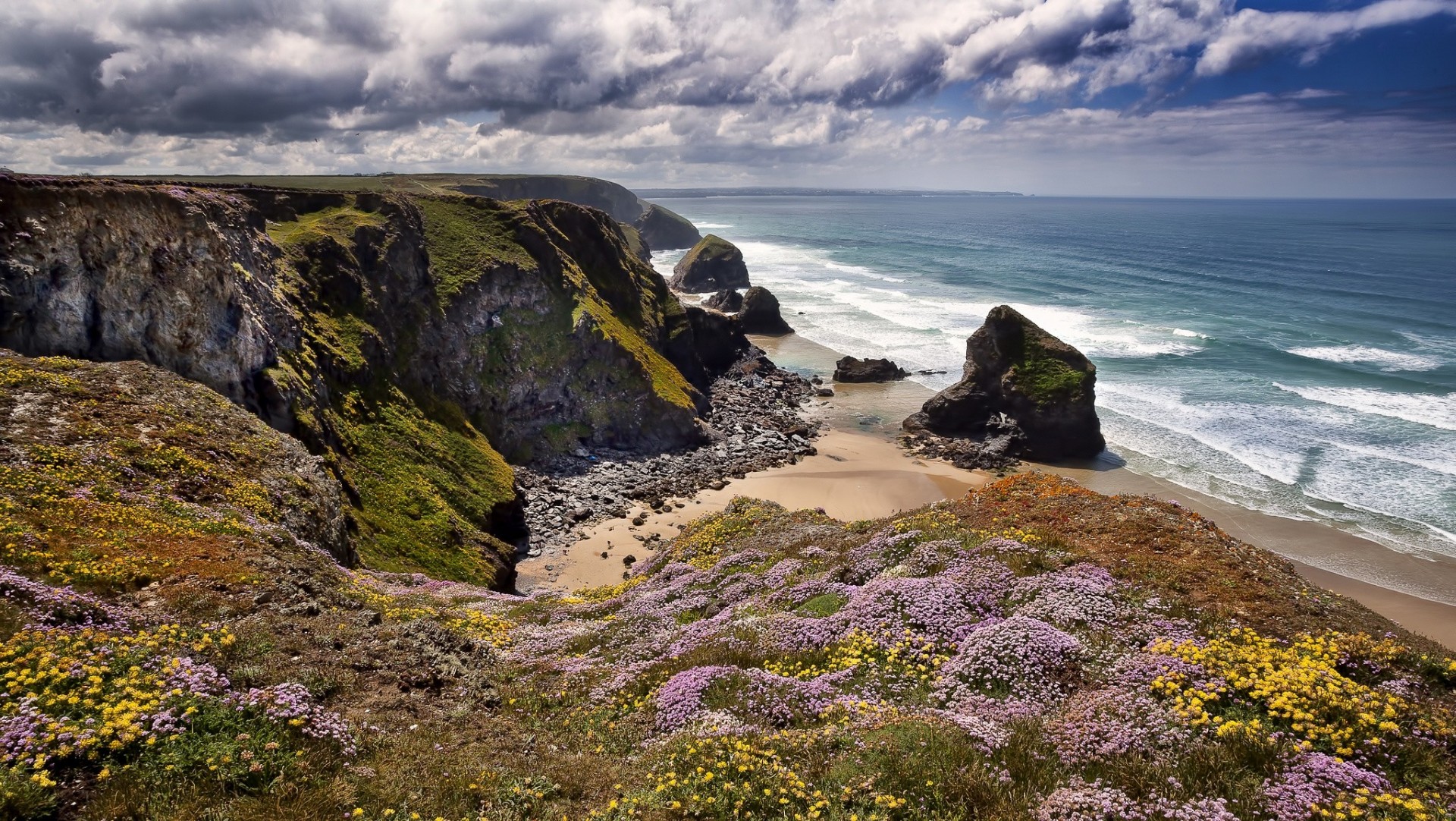 küste england cornwall keltisches meer meer felsen