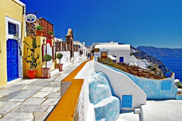 The sea in Greece. Nature landscape