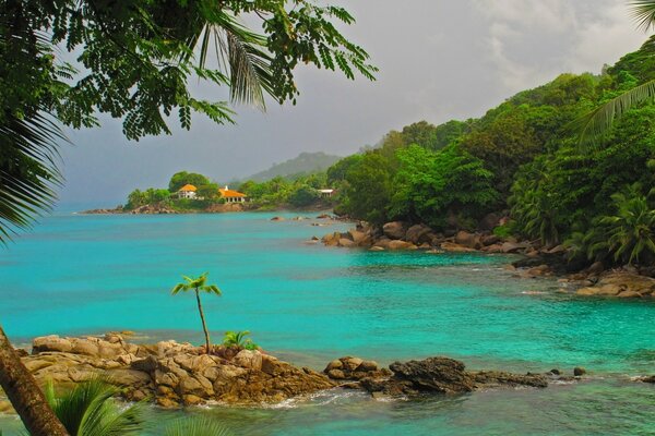 Vacaciones aisladas en una isla paradisíaca