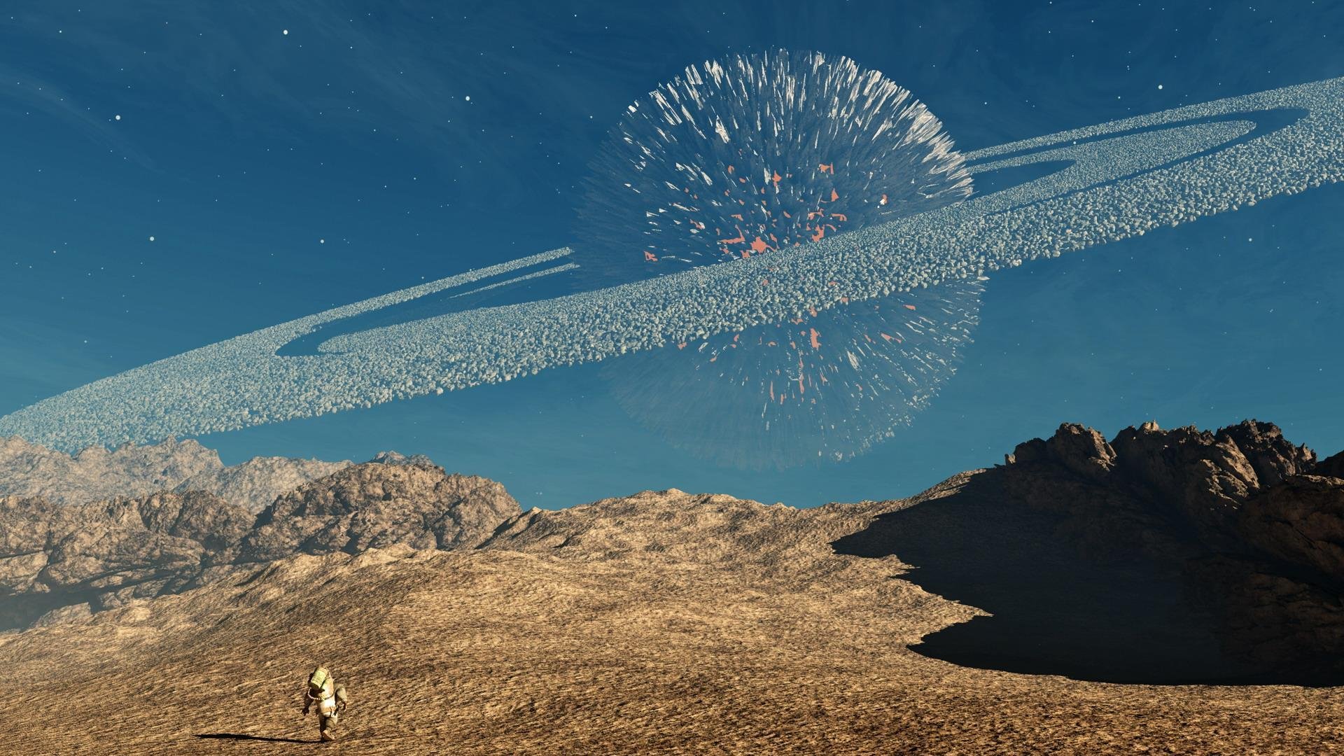 ciel pierres anneau étoiles ombre